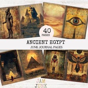 Ancient Egypt Junk Journal Pages: Egyptian Scrapbook Paper (Digital Download
