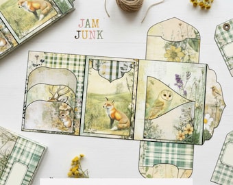 Meadow Junk Journal Folio Kit: 80+ Vintage Ephemera Pieces (Digital Download)