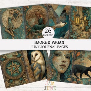 Sacred Pagan Junk Journal Kit: Printable Witchcraft Pages (PDF Download 8.5x11 in