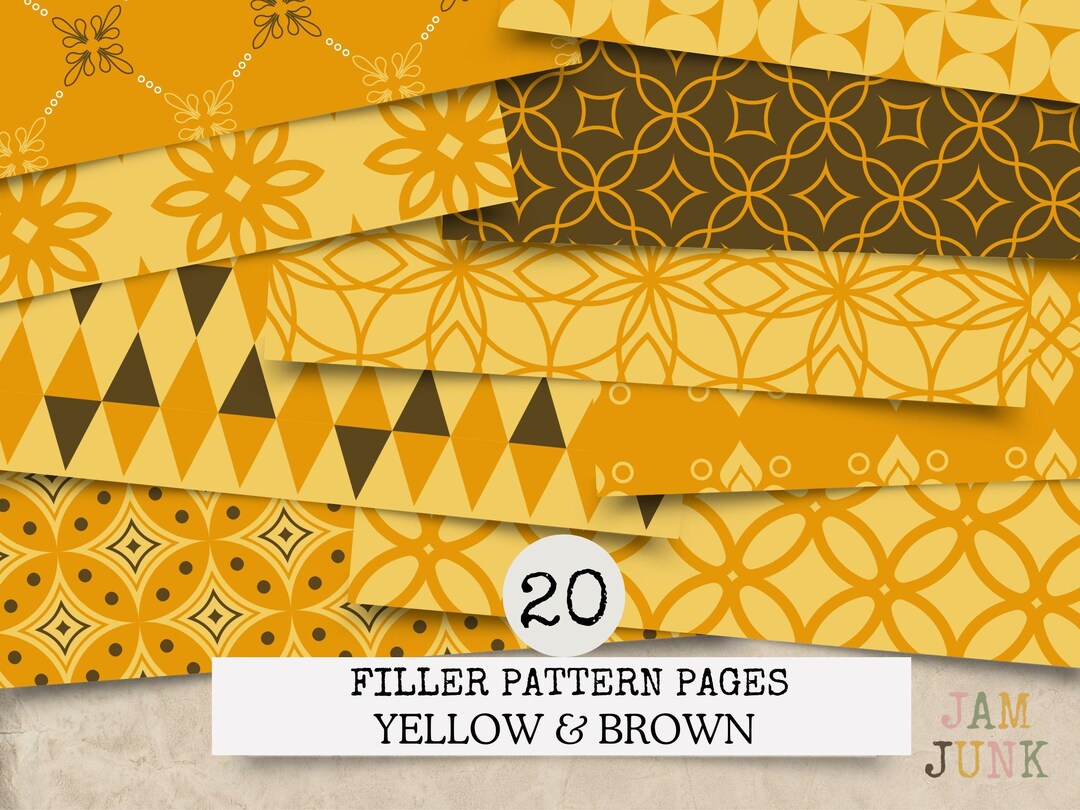 Pretty Patterns – 20 Page Digital Paper Set for Junk Journals Scrap ...