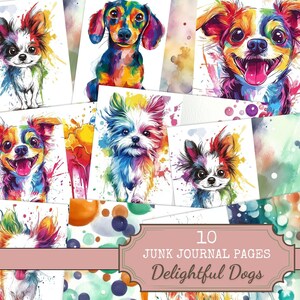 Diario di viaggio per cani, 10 pagine pieghevoli per diario di viaggio, pagine di diario fai da te con carta digitale per cuccioli, download istantaneo