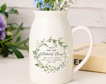 Personalised New Home Gift,Housewarming Gift For Couples,Moving In Gift,Sweet Home Gift,Happy New Home Flower Vase,New Home Owners Gift