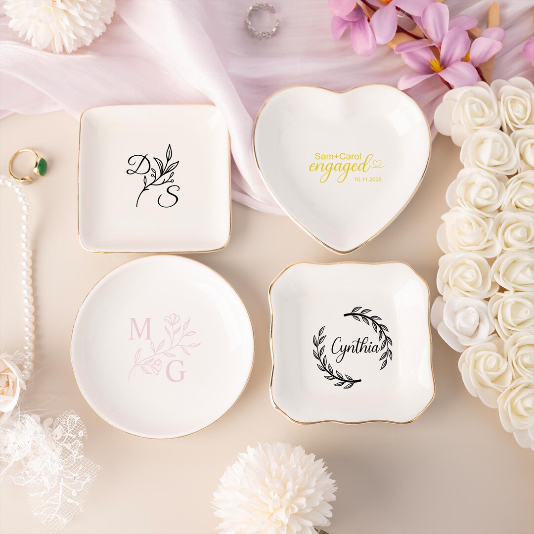 Personalized Jewelry Dish,ring Dish for Couple,engagement Ring Dish ...