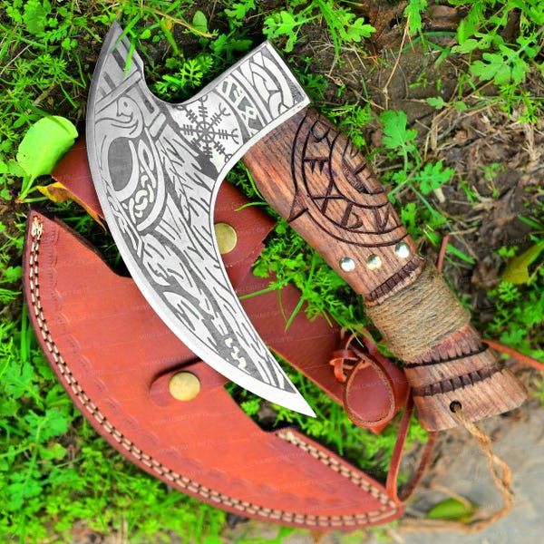 Viking Pizza Cutter Axe, The Original custom hand forged pizza Axe, Personalized gift for him Anniversary Gift for Her, Custom gift for men