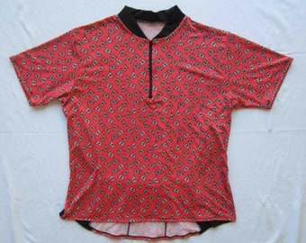 Cycling jersey Short Sleeve Coral with Butterfly print - Large and XL available