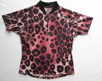 Women's Bike Jersey Cycling Top Animal Print with Shimmer - Large available