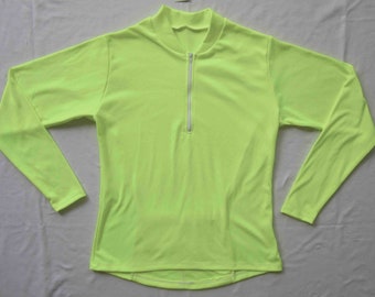 Women's bike jersey Long Sleeve Neon Yellow- Medium and Large available