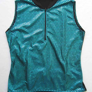 Women&#39;s Sassy cycling jersey in shimmer print Women&#39;s Sleeveless - Small available