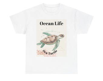 Camiseta de tortuga / Camiseta con gráfico de tortuga linda / Camiseta para amantes del océano / Camiseta de tortuga marina / Camiseta de naturaleza sostenible / Regalo para amantes de los animales