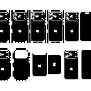 iPhone 17 Pro Case Template With Sim & eSim SVG DXF PNG Cut Files