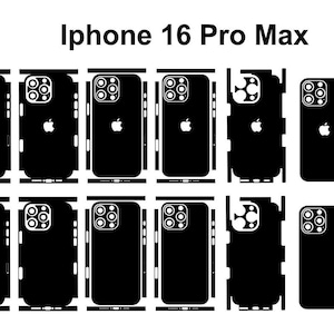 iPhone 16 Pro Max Skin Vector Files: Customizable Phone Decal (Digital Download)