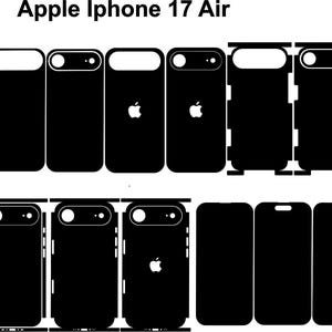 iPhone 17 Air Case Template: SVG DXF PNG Cut Files (Digital Download)