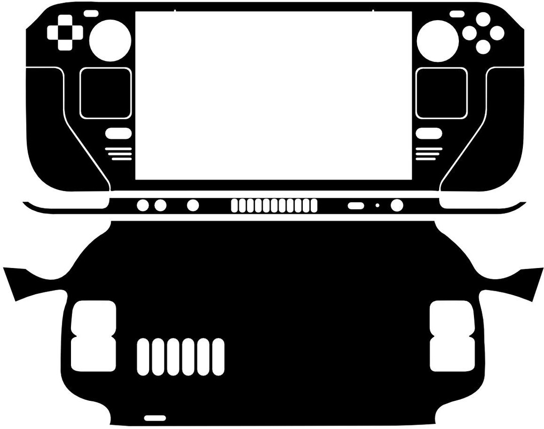 Steam Deck Skin Vector Template Cut Files Svg Dxf Instant Digital Etsy