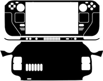 Steam Deck Skin Vector Template Cut files Svg Dxf instant Digital