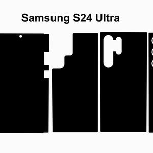 Samsung Galaxy S24 Ultra 5G Full 360 Skin Vector Template Files Skin Die Cut Layout