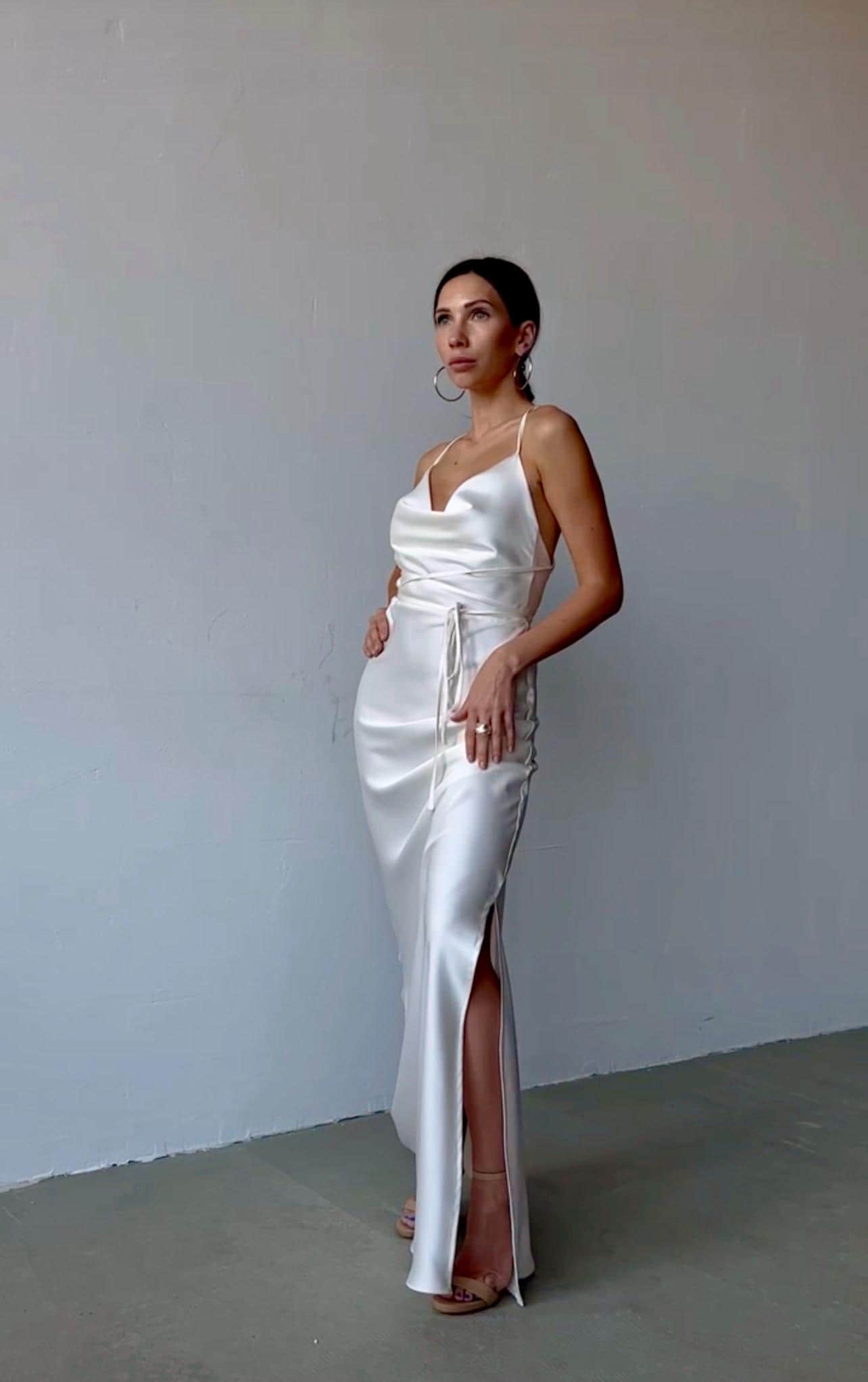 sachin and babi light blue dress Neutral Champagne Bridesmaid Dress Matte Satin Size 3X
