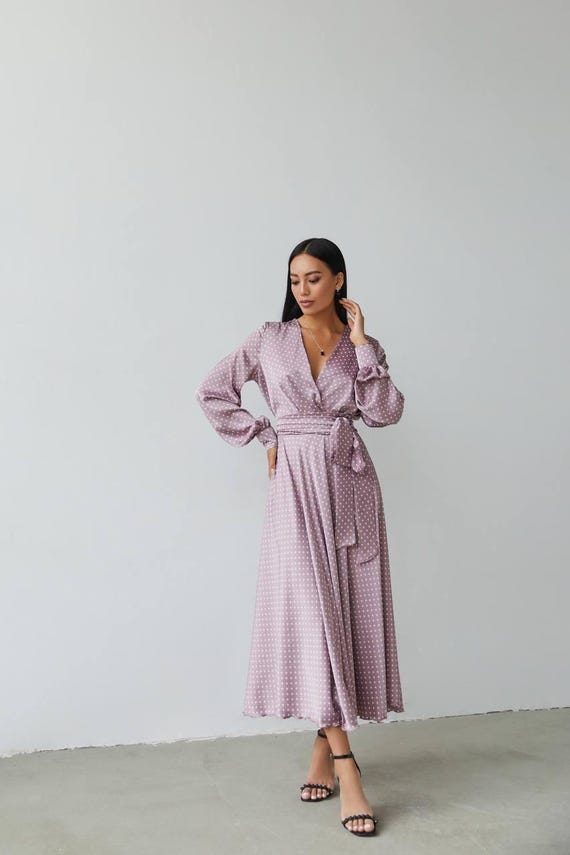 lilac midi dress wedding guest lilac wedding guest dress CASSANDRA lilac wedding guest dress   Meryfor-parroquiadesanalbertomagno.com