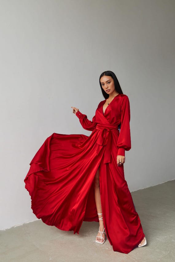 strapless open back dress ISMAE MAXI DRESS RED  Fayt The Label