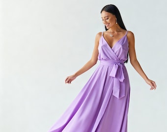 fitted lace wedding dress Applique A Line Lilac Tulle Long Prom Dress Birthday Party Gown J2894 –  JulyProm main image 1