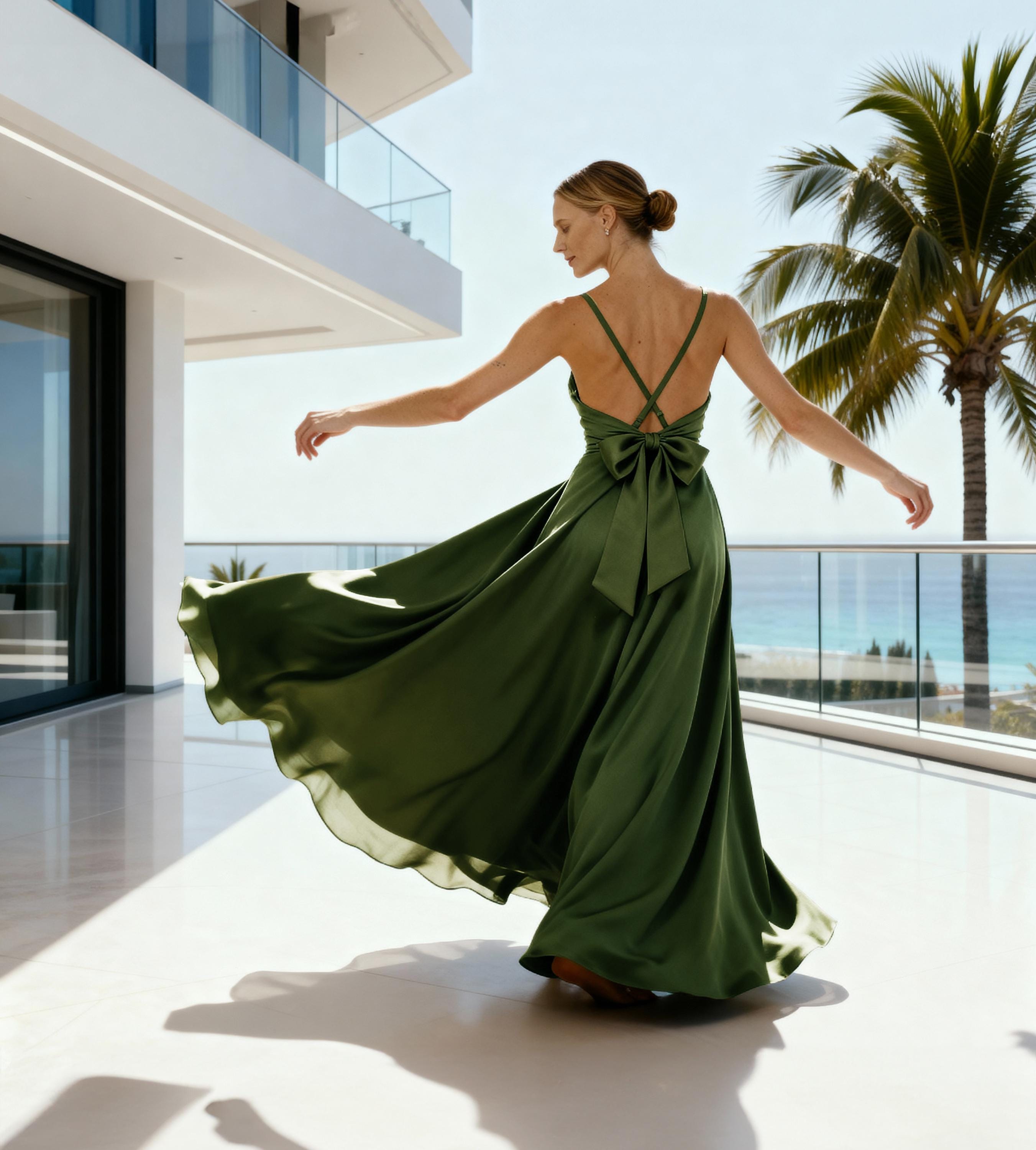Olive Green Prom Dress - Etsy UK
