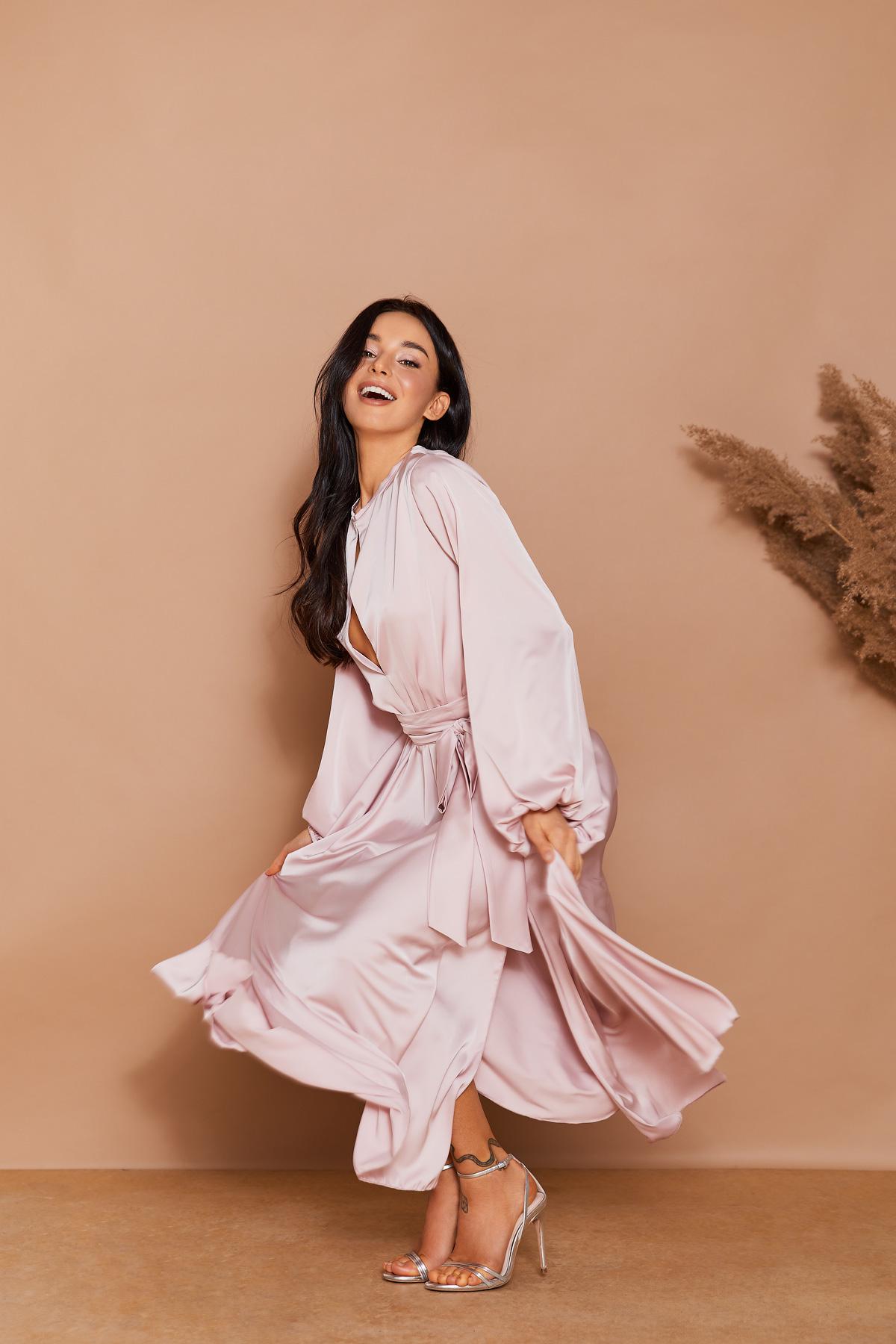 blush pink bridesmaid dresses long sleeve Blush Sheer Neck bridesmaid dress colours 2023 with Appliques and Lace