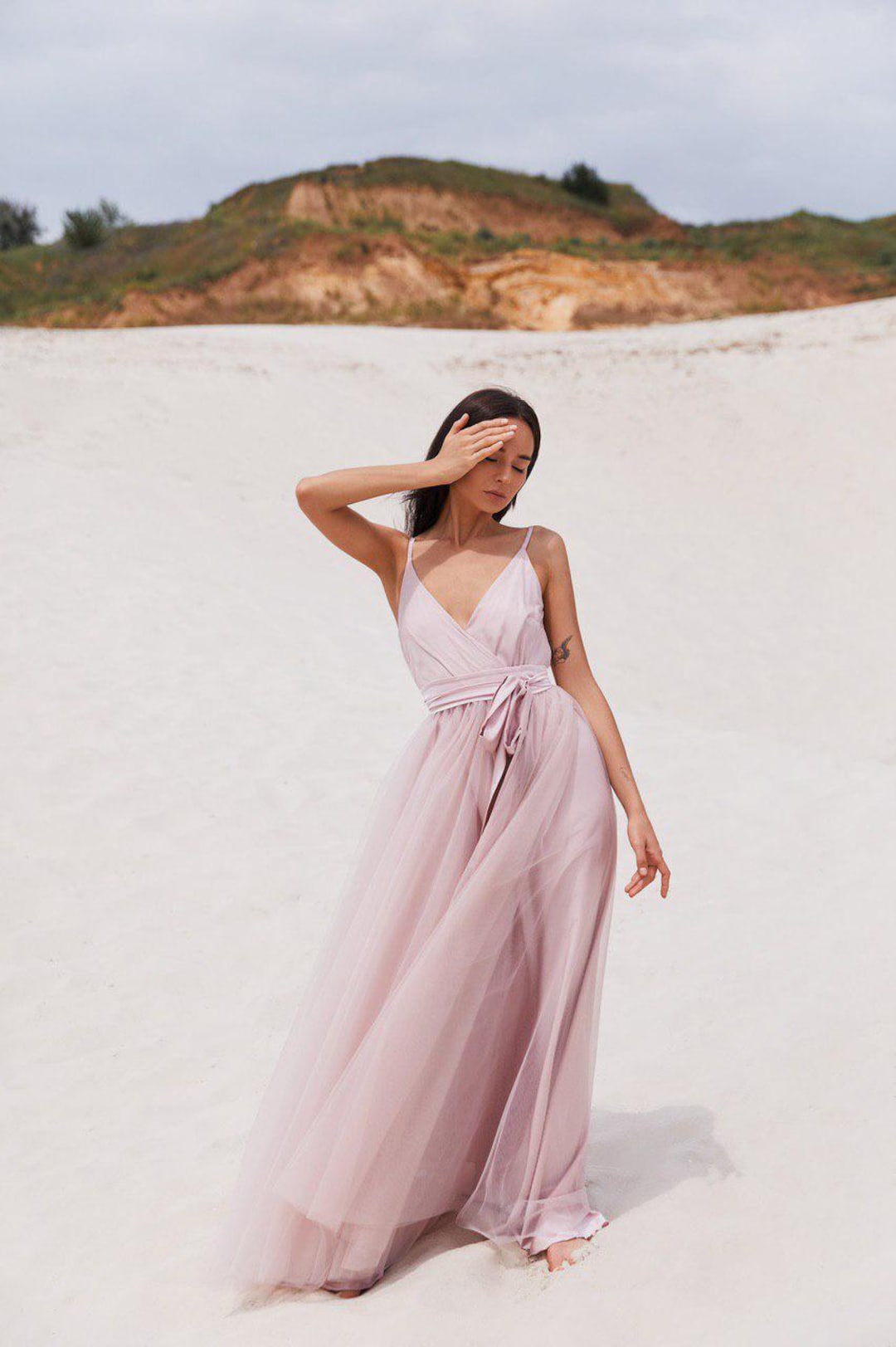 chinese dress ladies Tulle Halter Dress | Tremmezina Dress main image 1