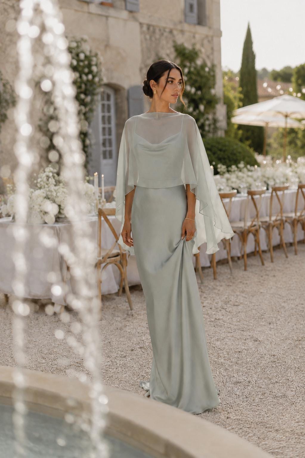 Sage Bridesmaid Dress Modest