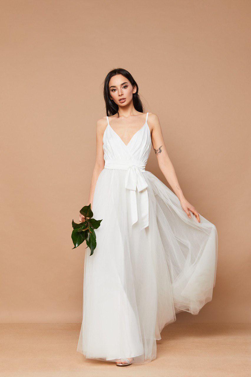 Boho Beach Wedding Dress - Etsy UK