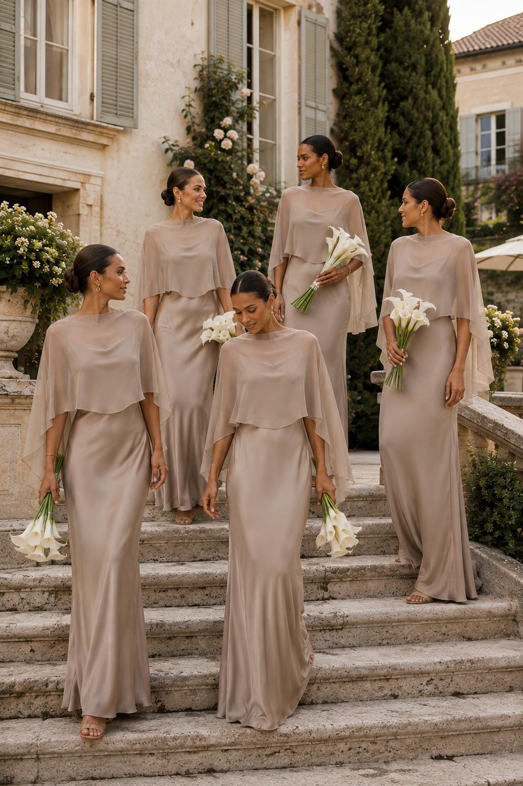 Satin Pistachio Bridesmaid Dresses