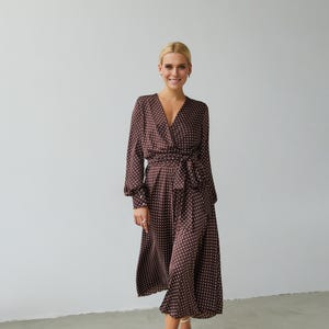 Brown Wedding Guest Dress - Etsy UK
