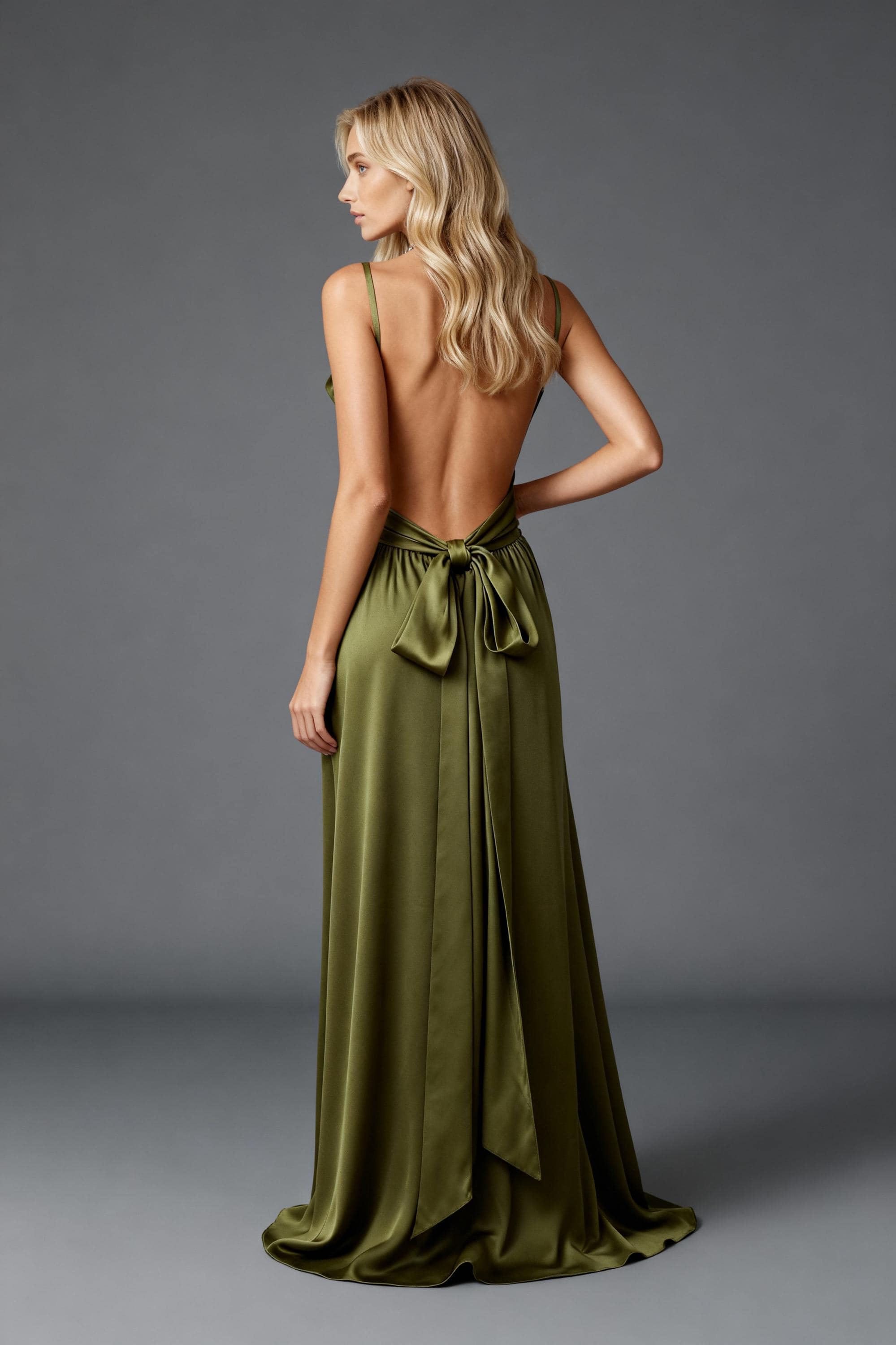 alyce green dress Metallic Off-Shoulder Trumpet Gown main image 1