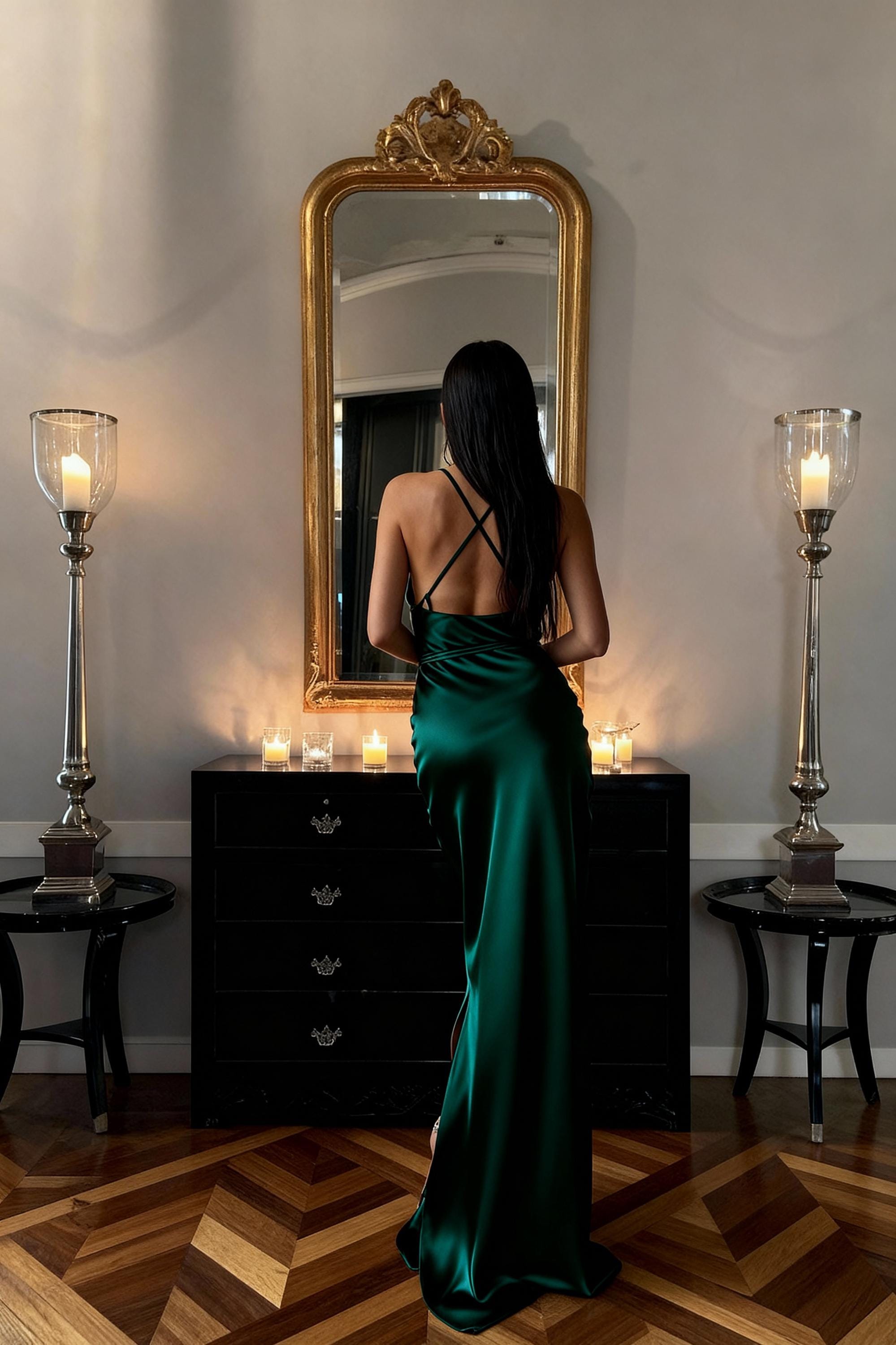 emerald green satin cowl neck maxi dress Emerald Green Satin Emerald Satin Cowl Neck Maxi Dress Emerald Green Silk Satin Maxi Dress: Cowl Neck Evening Gown