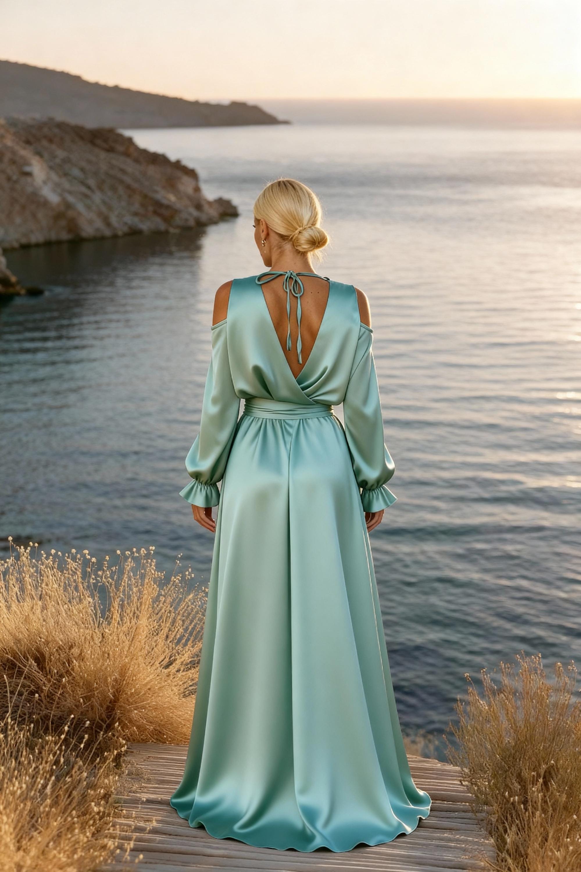 sage green cold shoulder dress Stella Couture 21064 Size 6 Sage Long off the shoulder slit a line prom dress pageant gown lace main image 0