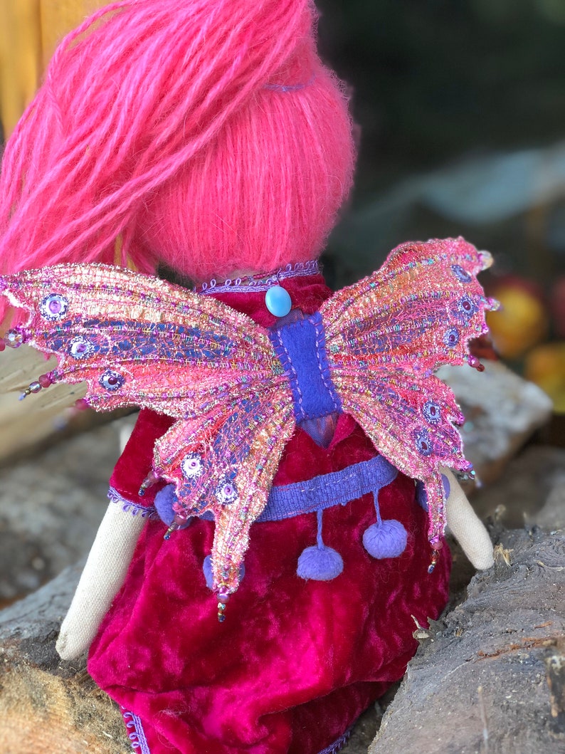 Handmade Cloth Fairy Doll Tea Stained Canvas Wired and Etsy