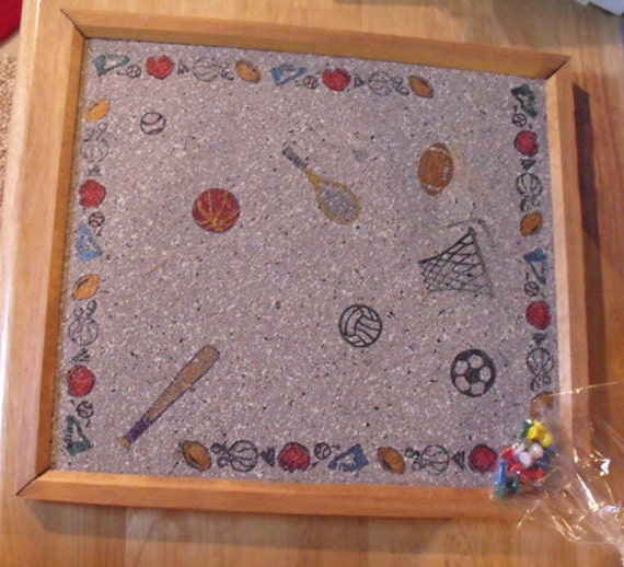 Items similar to Bulletin Board with Sports Theme on Etsy