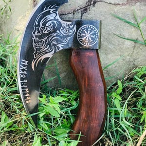 Hand-Forged Viking Pizza Cutter Axe – Custom Pizza Slicer Axe Unique Gift for Him or Her Perfect for Anniversaries, Birthdays & Pizza Lovers