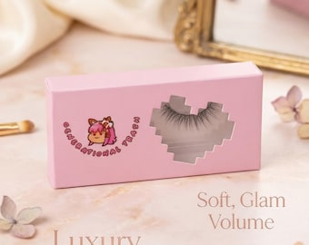 Pestañas postizas de visón sintético: maquillaje de cosplay de anime reutilizable, tenues y sin crueldad animal.