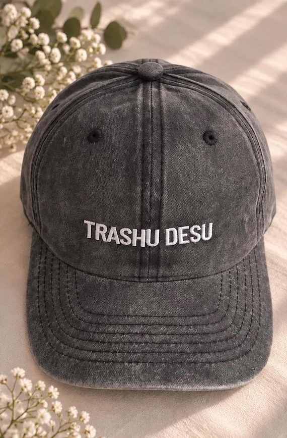 Otaku & Fandom Embroidered Hats | Anime Fan Cap | Trashu Desu