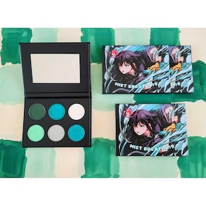 Paleta de sombras de ojos Mist Breathing inspirada en Demon Slayer Muichiro Tokito
