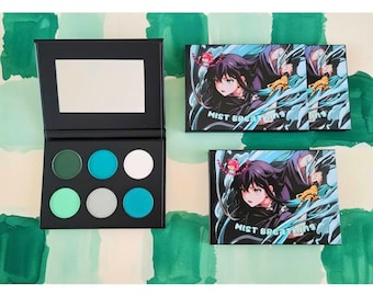 Paleta de sombras de ojos Mist Breathing inspirada en Demon Slayer Muichiro Tokito