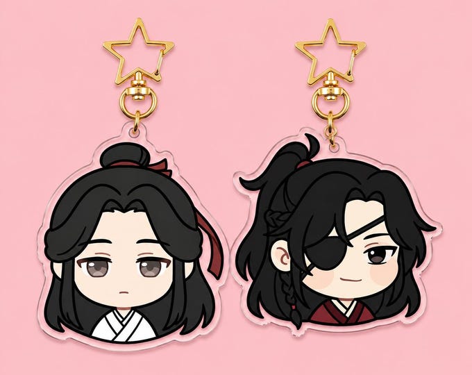 Heaven Official's Blessing Inspired Acrylic Keychain | Xie Lian Inspired Charm | Hua Cheng Inspired Keychain | Donghua Fan Gift