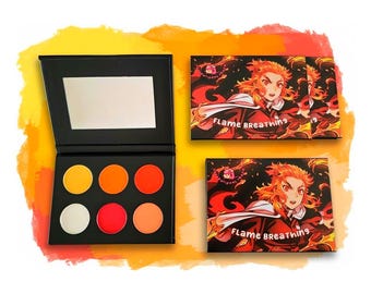 Paleta de sombras de ojos Demon Slayer Rengoku Kyojuro Flame Breathing