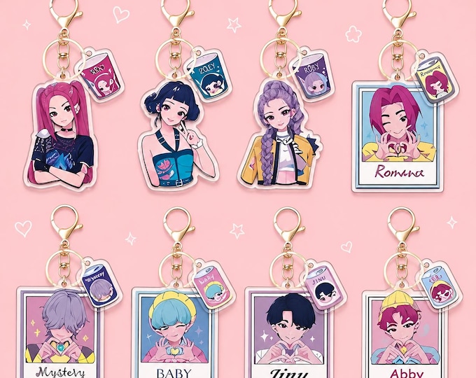 K-Pop Inspired Acrylic Keychains - Kawaii Anime-Inspired Charms for Bags, Ita Bags & Accessories