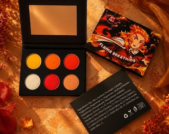 Palette de fards à paupières « Souffle de flamme » inspirée du Rengoku