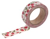 24 Raspberry Washi tape- berry washi-strawberry-craft supplies-card making- party supplies- planner washi-weddings-Love My Tapes-Dailylike