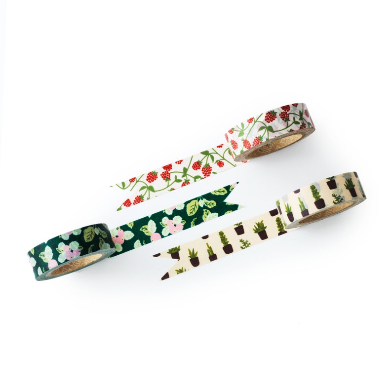 packaging decorative tape DIY value pack new leaf Washi tape set weddings -craft supplies- scrapbooking- Love My Tapes