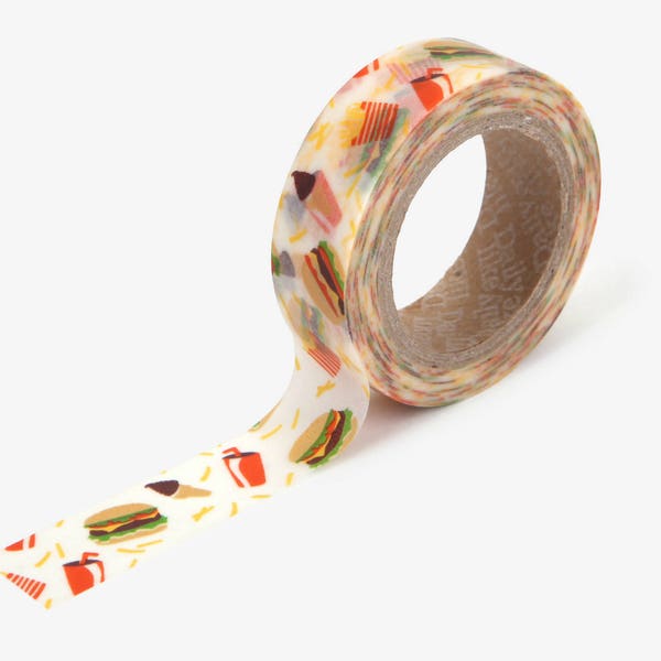 111 Hamburguesa Washi cinta -suministros artesanales- scrapbooking-planner pegatinas- erin condren-Love My Tapes-Dailylike