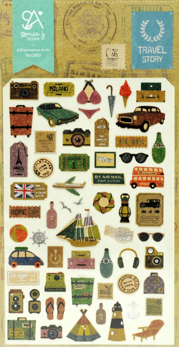 Travel stickers scrapbooking stickers-Planner stickers-life | Etsy
