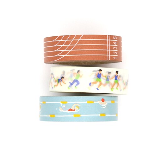 Swimming & Track Washi Tape Set - Planner - Bullet Journal - Bible Journaling - Planner Stickers - Scrapbooking - Card Making - Gift Wrap
