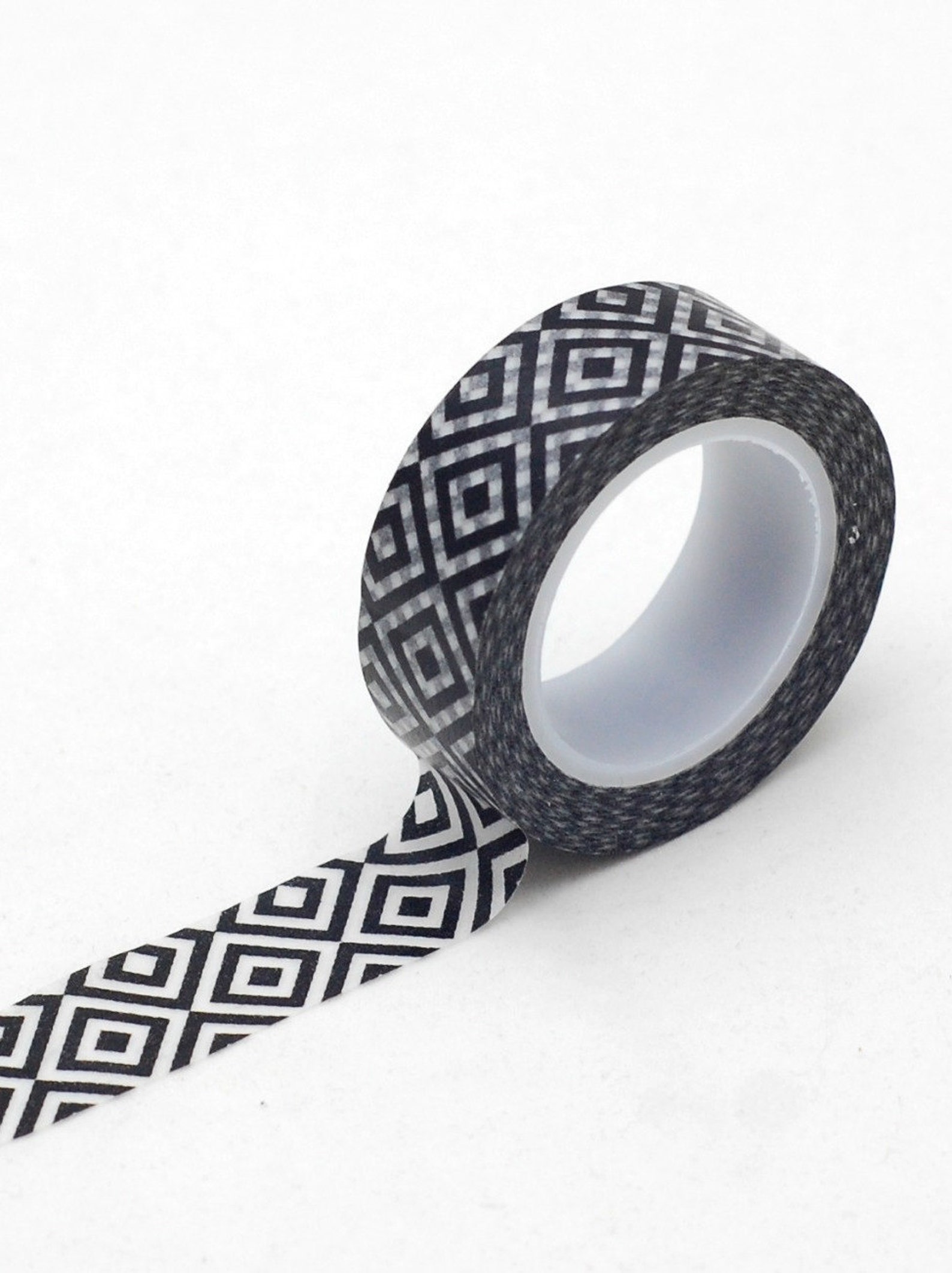 Black Diamond Washi Tape Japanese Masking Tape Planner Etsy